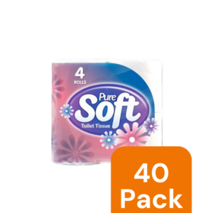Pure Soft Quality Toilet Rolls x 40 | 2 Ply 160 Sheets