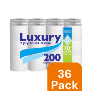 Luxury Toilet Rolls x 36 | 2 Ply 200 Sheets